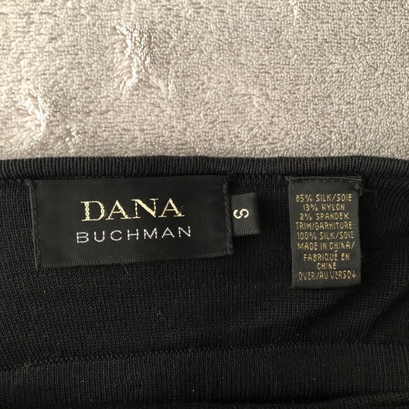 🌺Gorgeous Silk & Spandex Ring Halter Top Black SZ Small - Picture 6 of 6